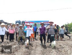 Dukung Ketahanan Pangan Kapolres Pelabuhan Tanjung Perak Pimpin Penanaman Jagung di Tambak Wedi Surabaya